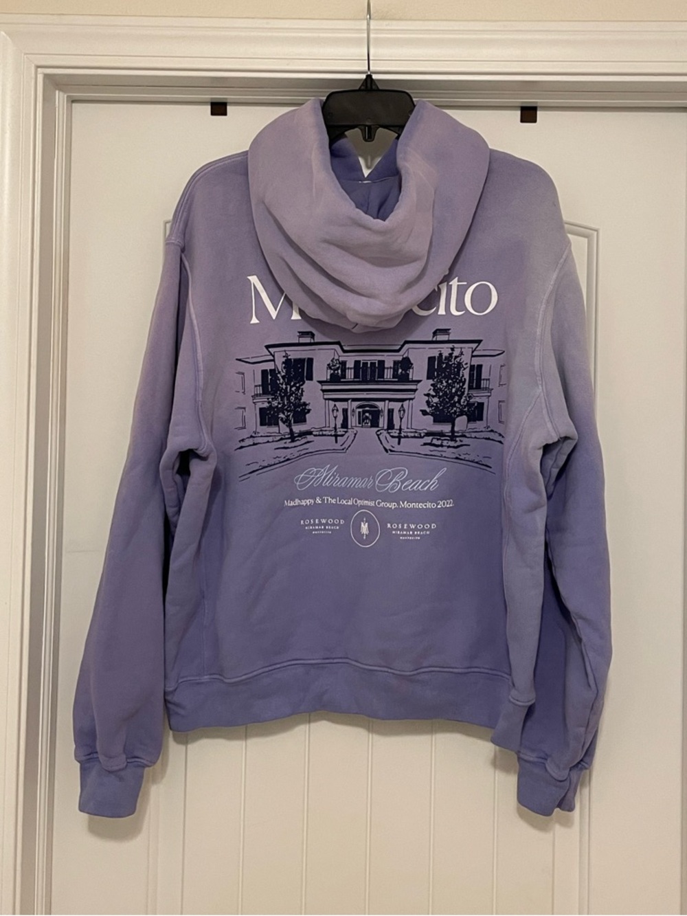 RARE! MADHAPPY ROSEWOOD MIRAMAR BEACH MONTECITO HOODIE MEDIUM - Picture 4 of 5